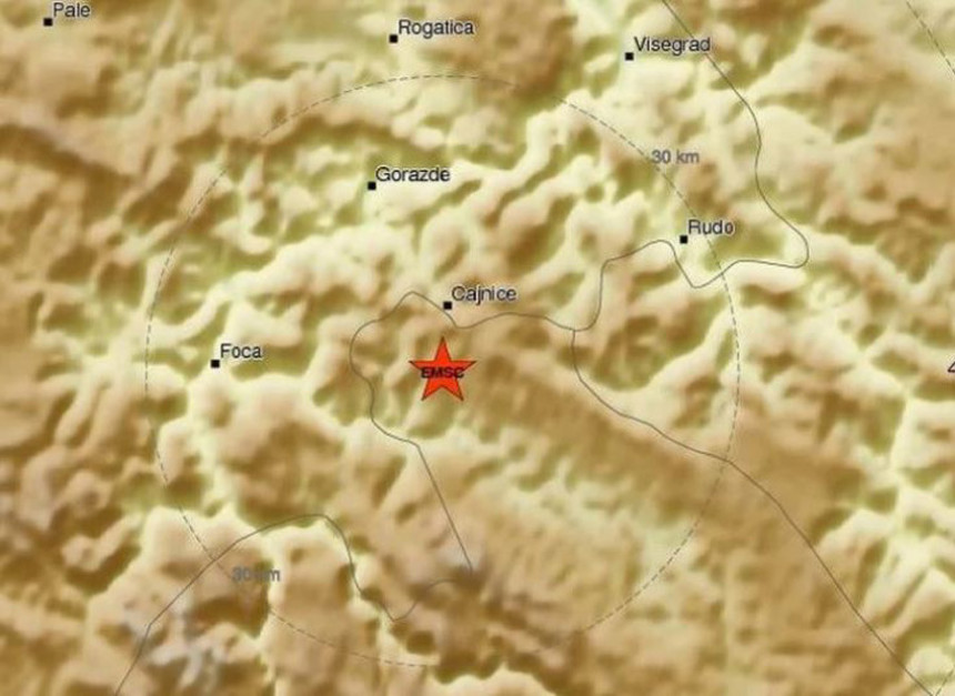Drugi zemljotres kod Čajniča