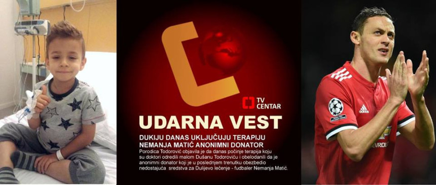 Veliko srce Nemanje Matića za život malog Duleta!