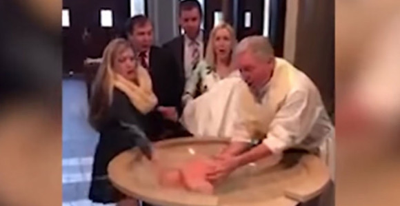 Svešteniku ispalo dijete iz ruku