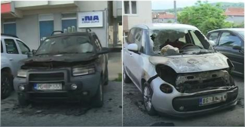 Zapaljena dva auta u Podgorici