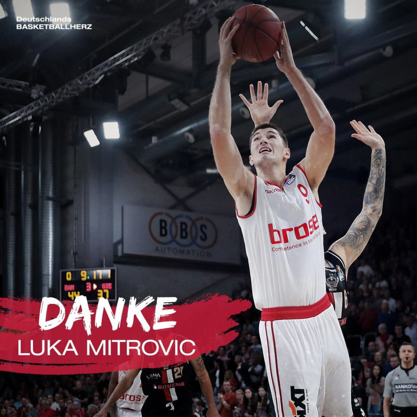 Bamberg se zahvalio i ispratio Luku Mitrovića