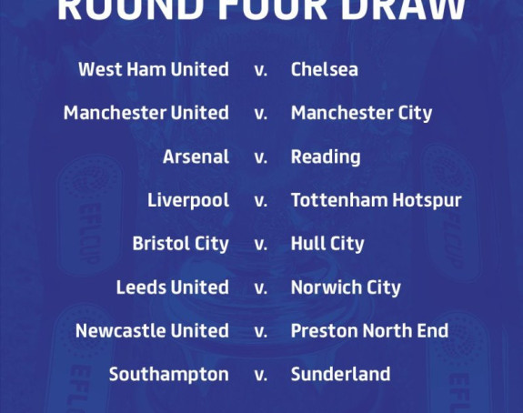 Извучени парови: Сити на Јунајтед у осмини финала Лига купа!