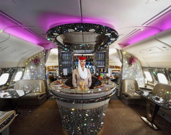Prva klasa u avionu ukrašena sa dijamantima