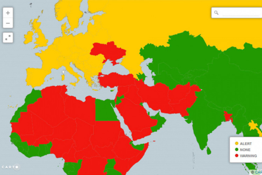 SAD: Zemlje u kojima su mogući napadi