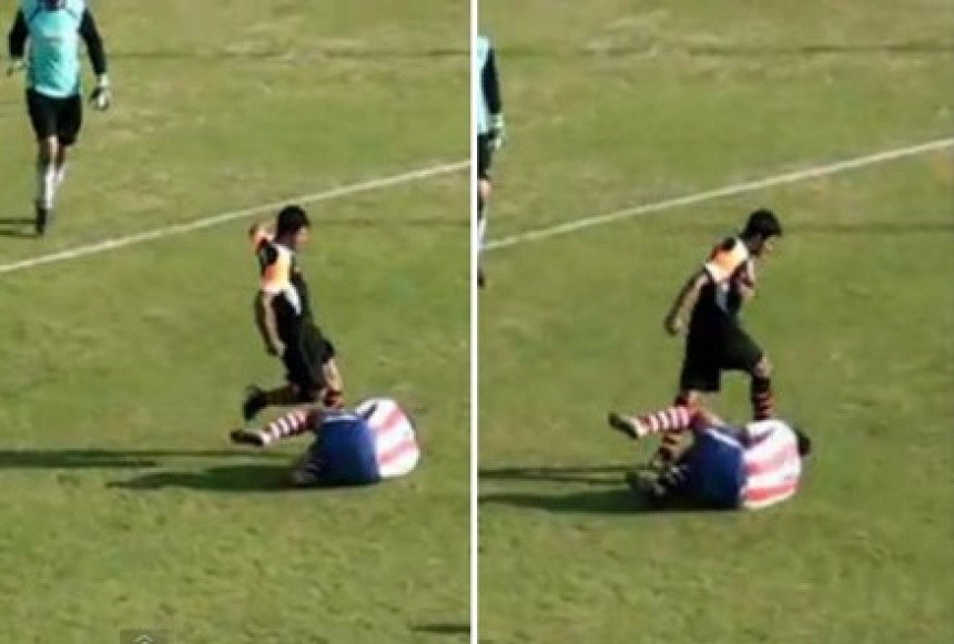 Видео: Турски фудбалер - дивљак!!!