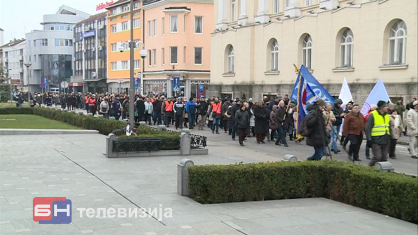 U Banjaluci završen protest sindikalaca
