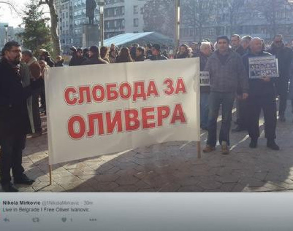 Beograd: Protest protiv presude Ivanoviću