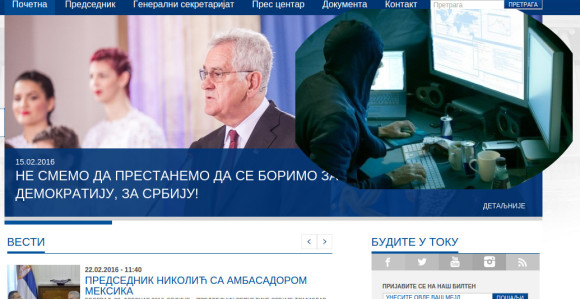 Napad na stranicu predsjednika Srbije
