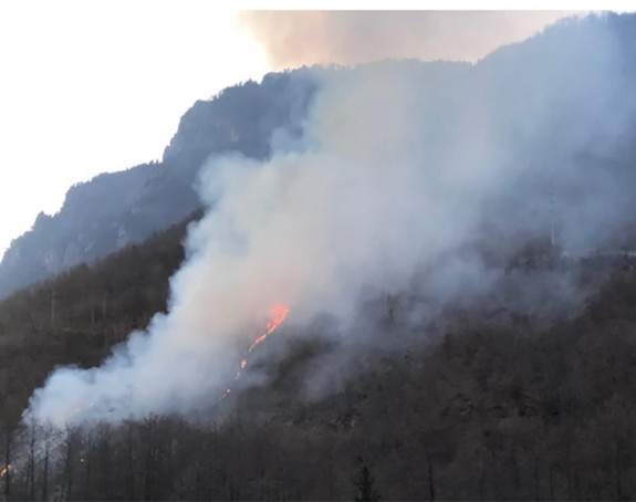 Угашен пожар код манастира Дечани 