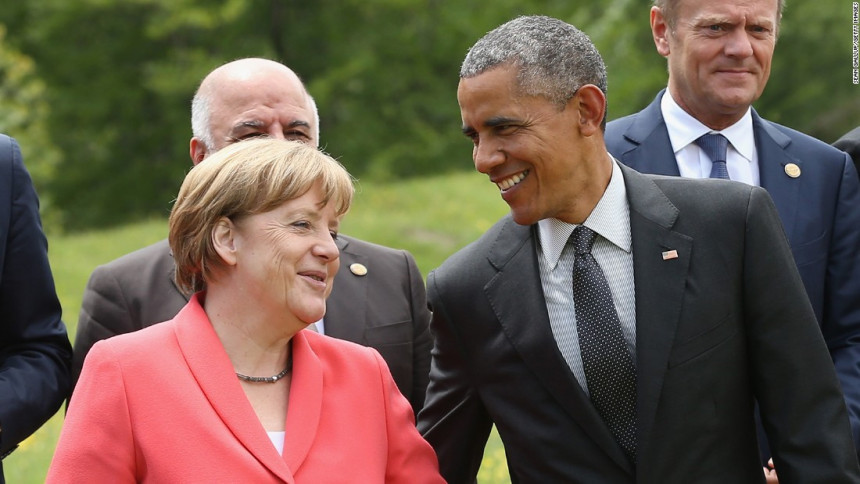 Обама поносан на Ангелу Меркел