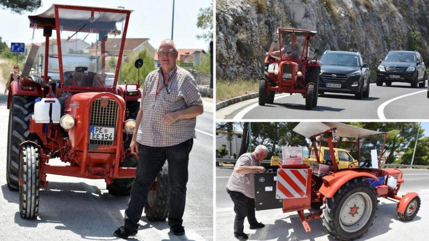 Traktorom došao na ljetovanje