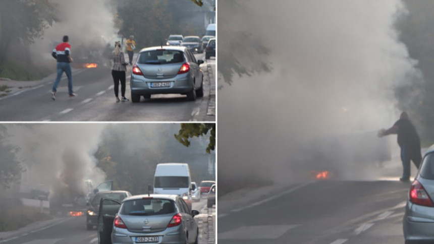 Drama na putu: Automobil planuo u vožnji kod SA