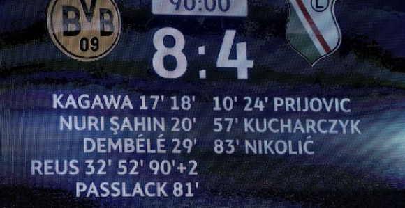 Rekord LŠ – 12 golova u Dortmundu!