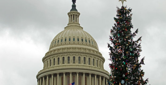 Попео се на божићну јелку