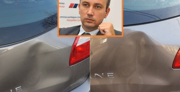 Oštećeno vozilo Adama Šukala