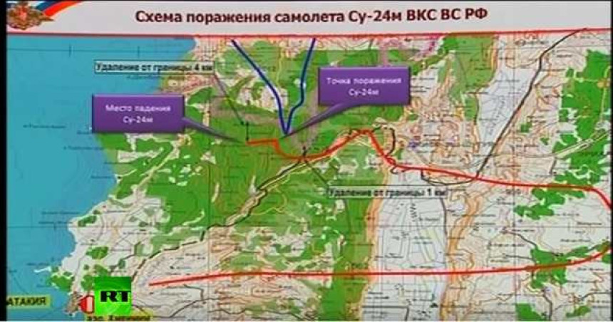 Снимак доказује да руски авион није био над турском територијом