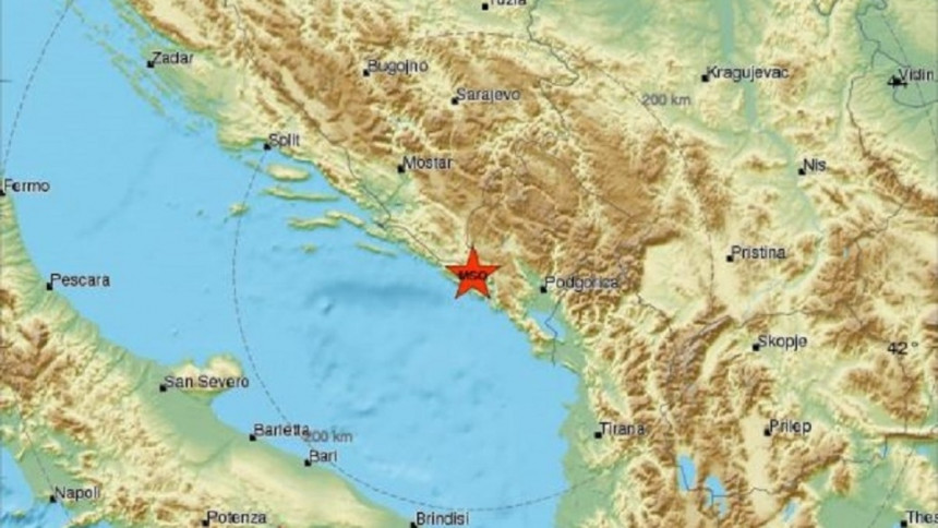 Снажан земљотрес код Требиња