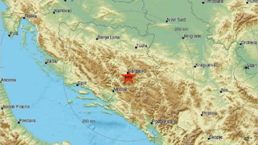 Zemljotres pogodio Sarajevo i okolinu