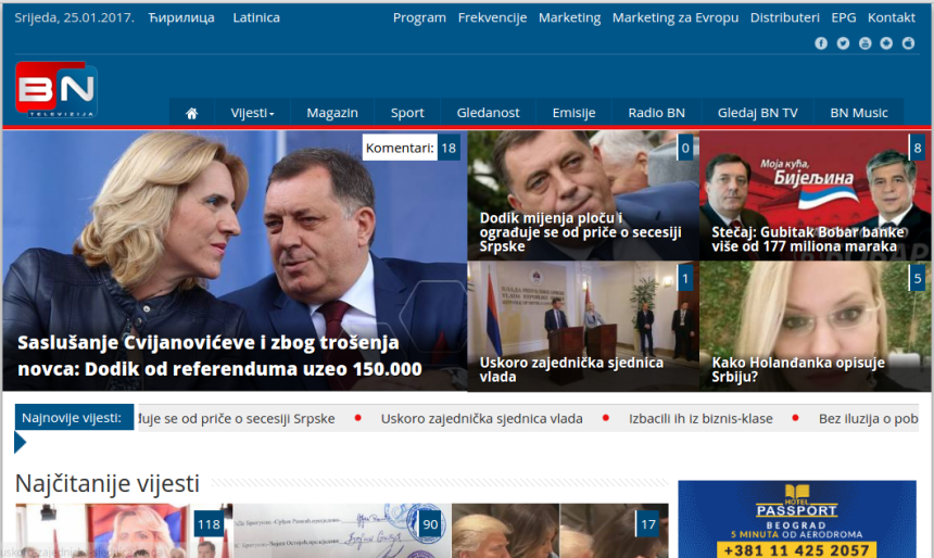 BN portal najčitaniji u Republici Srpskoj