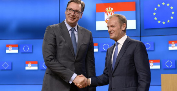 Vučić danas sa Tuskom u Beogradu