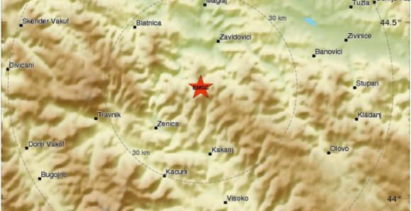 Treslo se tlo na području Zenice