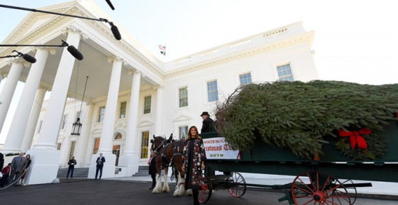 Меланија дочекала божићну јелку код Бијеле куће