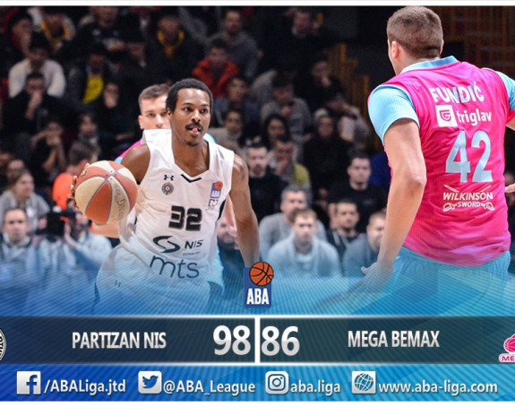 Partizan na pragu ABA plej-ofa! Pala je Mega!