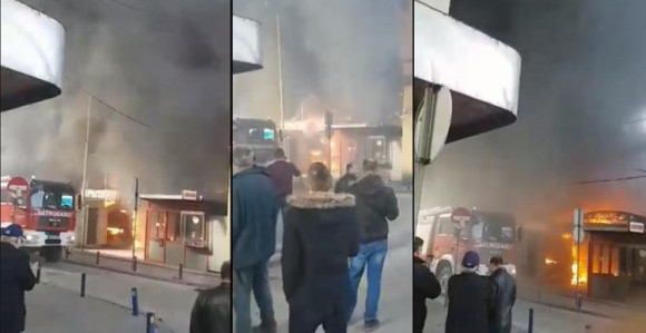 Veliki požar na pijaci u Tuzli
