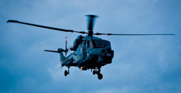 Pao helikopter, spasavanje u toku