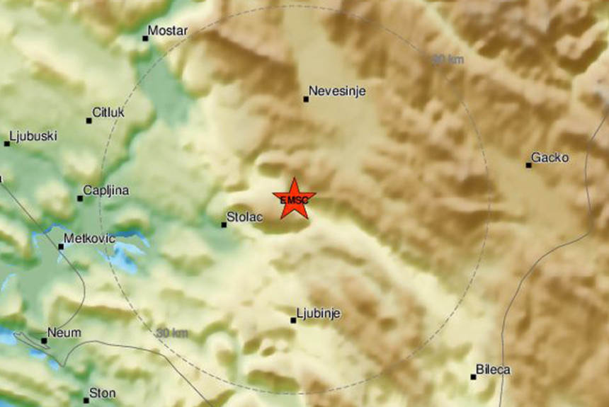 Peti potres, treslo se i u blizini Stoca