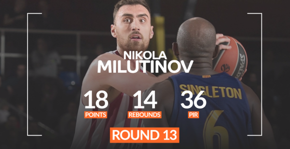 Milutinov među tri najbolja centra Evrolige!