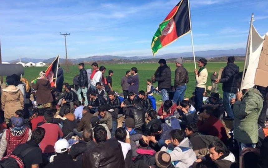 Miran protest migranata u Idomeniju