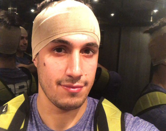 Paragvajcu poslije "zakucavanja" pao koš na glavu!