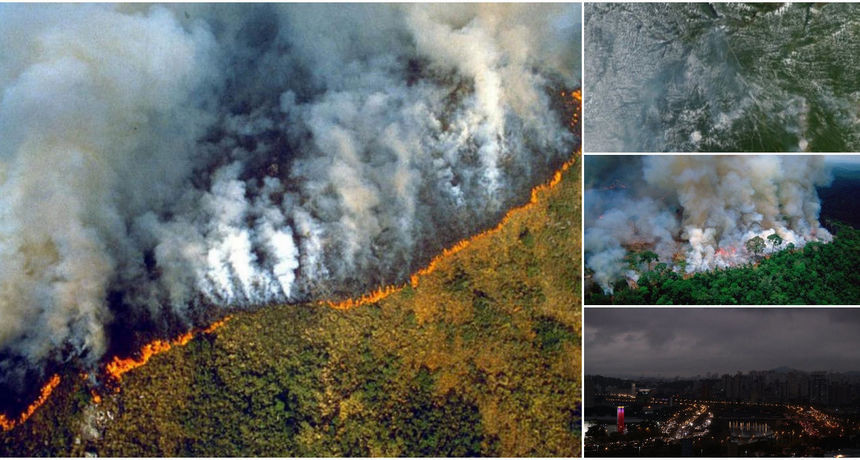 Киша недовољна да угаси ватру у Амазонији (ВИДЕО)