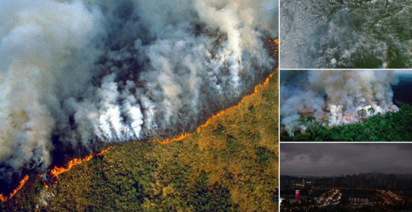 Kiša nedovoljna da ugasi vatru u Amazoniji (VIDEO)