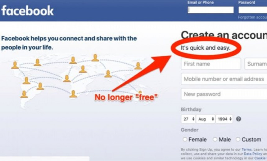 Фејсбук престаје да буде бесплатан?