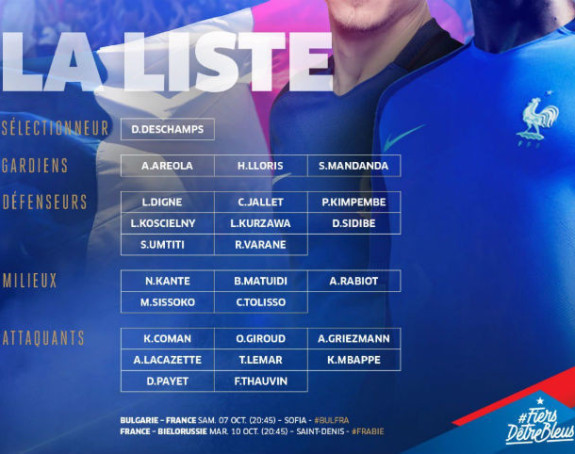 Spisak Francuza za kvalifikacije...