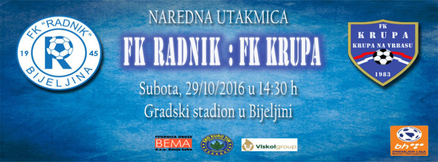 PL BiH: U srpskom derbiju za 2. mjesto, Radnik čeka Krupu