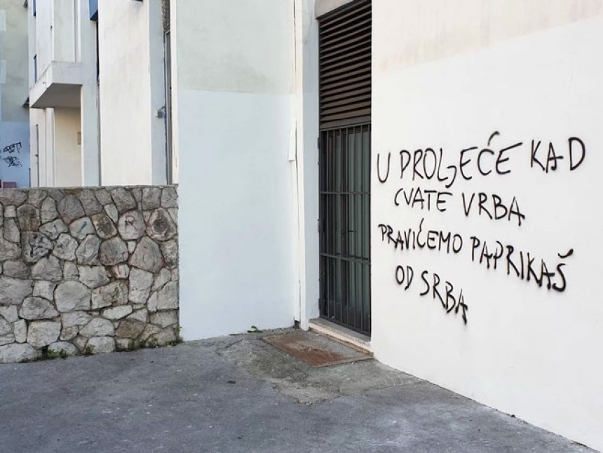 U Splitu novi grafit mržnje prema Srbima