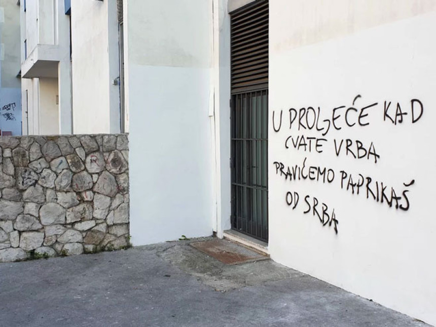 U Splitu novi grafit mržnje prema Srbima