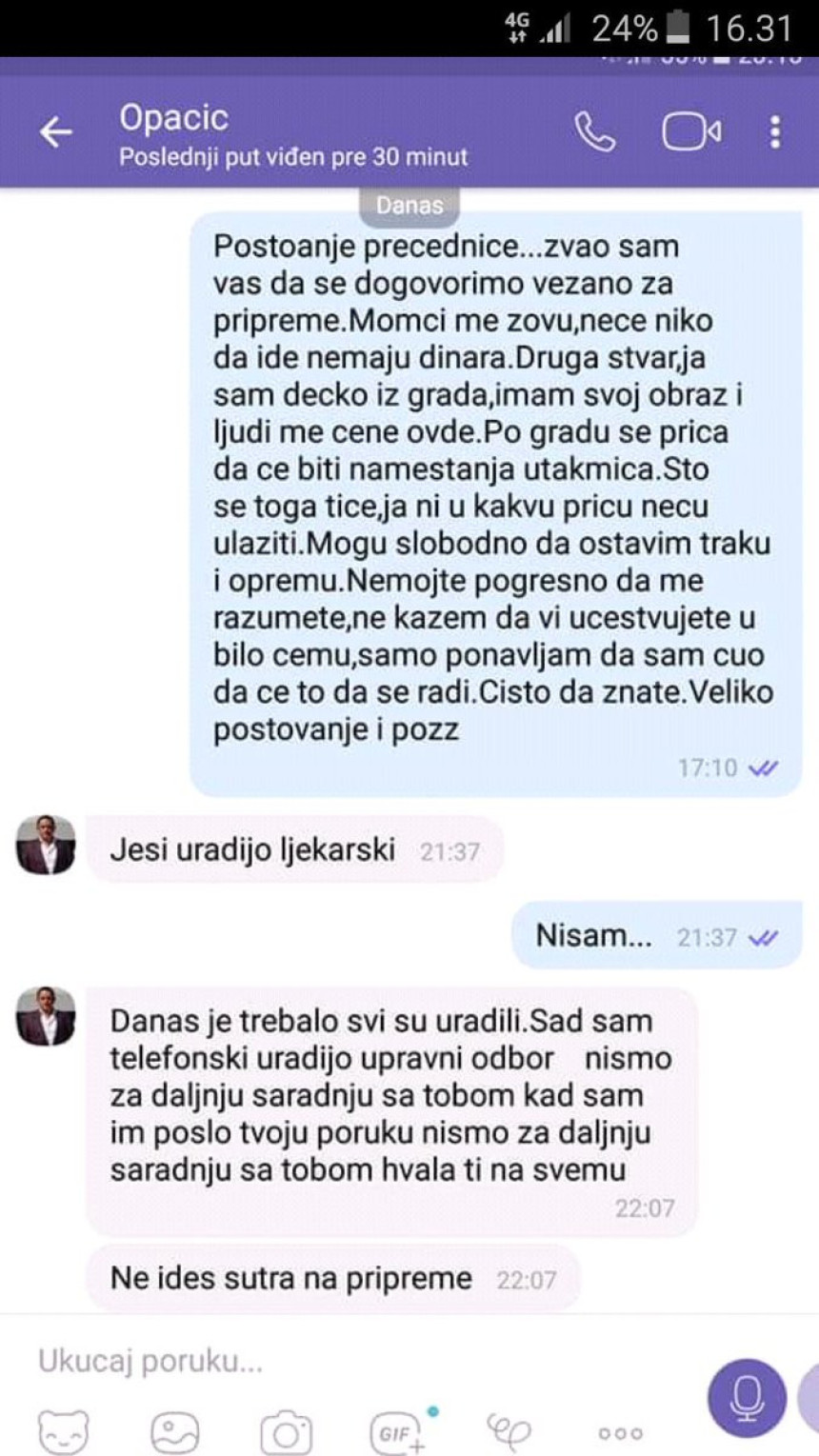 "Predsjedniče, čujem da ćemo da namještamo utakmice...!"