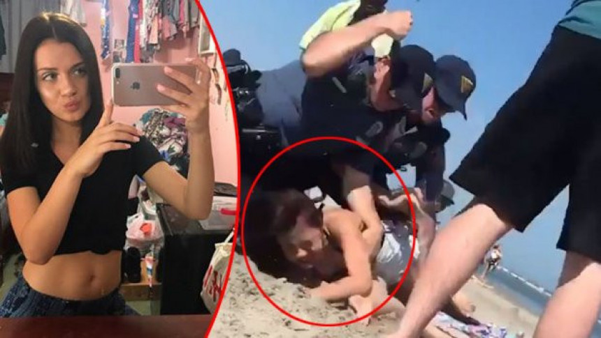 Policajac udarao djevojku na plaži
