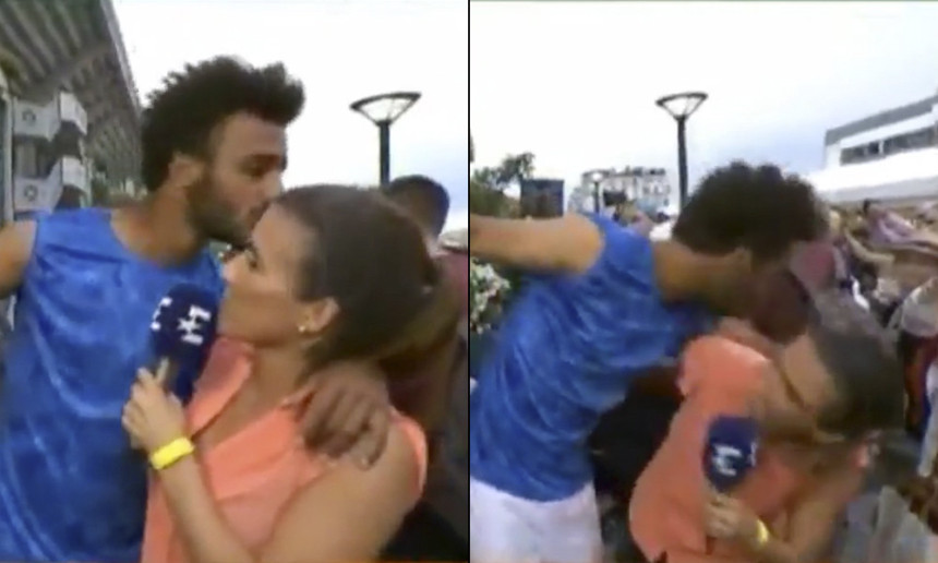 Video: Teniser izbačen s RG - uhvatio novinarku za grudi!