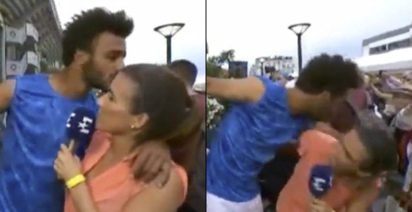 Video: Teniser izbačen s RG - uhvatio novinarku za grudi!