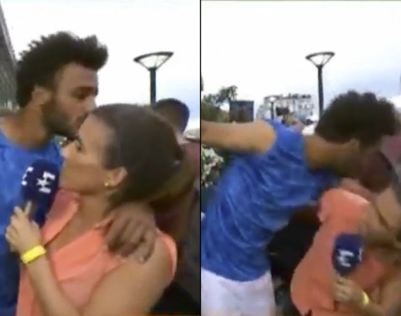Видео: Тенисер избачен с РГ - ухватио новинарку за груди!