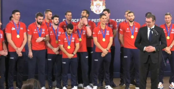 Zlatni odbojkaši na prijemu kod Aleksandra Vučića