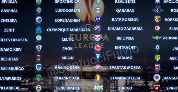 Ово су учесници групне фазе Лиге Европе...