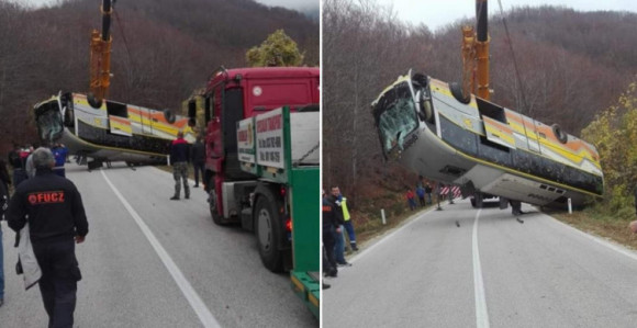 Izvučen autobus koji je sletio s puta kod Livna