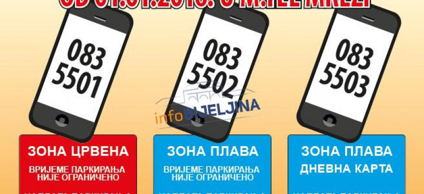 Бијељина: Нови бројеви за плаћање паркинга